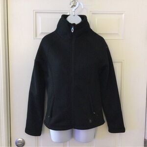 Womens Black Full-Zip Fleece Jacket by Spyder Size S/P